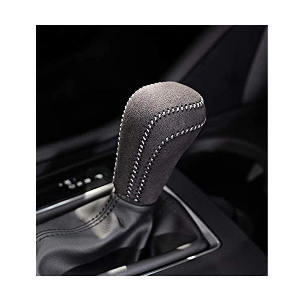 Onami マツダ3 BP系 ハンドル シフトグリップカバー ギア スエード 編み上げ 耐摩擦 カーアクセサリ Mazda3 アクセラ PU/合成革