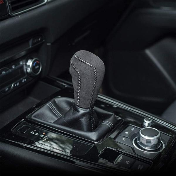 Onami マツダ6 アテンザ ハンドル シフトグリップカバー ギア 編み上げ 耐摩擦 カーアクセサリ MAZDA6 ATENZA セダン PU/合成