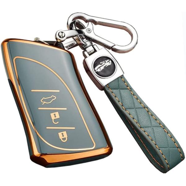 ontto レクサス用 スマート キーケース キーカバー キーホルダー オシャレ 高級 傷防止 落ちにく LEXUSと互換性のある LC LS UX