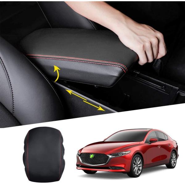 Cartist マツダ 新型 Mazda3 アームレストカバー コンソールボックスカバー マツダ3パーツ セダン/ファストバック H31.5-現行 専