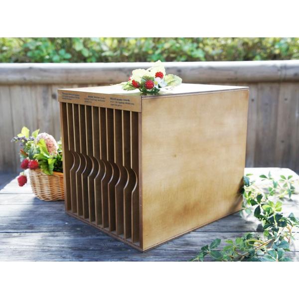 送料無料 縦型 茶ソートケース 木製書類ケース A4サイズ対応 日本製