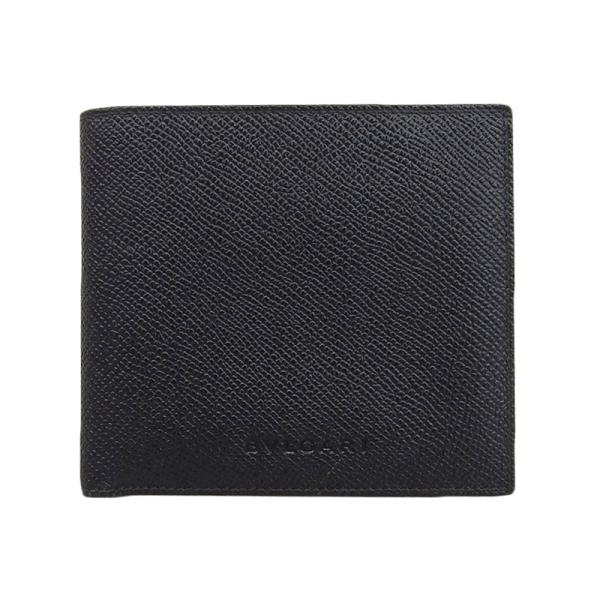 ブルガリ BVLGARI クラシコ 二つ折り財布 コンパクトウォレット レザー ブラック 中古 新入荷 BV0154 ronde_bv0154