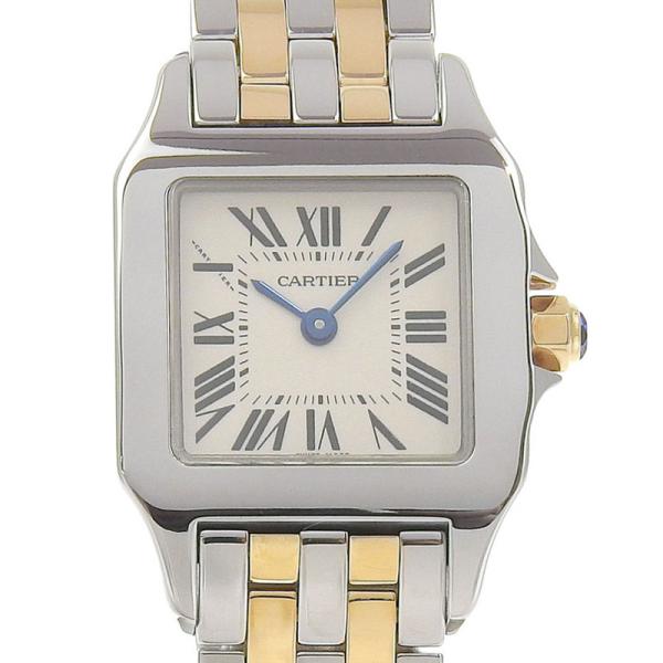 カルティエ CARTIER サントスドゥモワゼル レディース クォーツ 腕時計 SS/YG ホワイト文字盤 W25066Z6 中古 新入荷 CA0469 Cartier（カルティエ） サントスドゥモワゼル レディース クォーツ