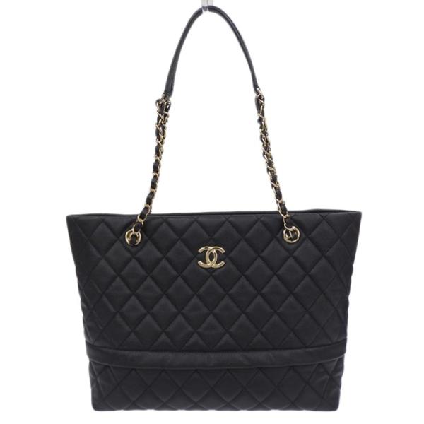 シャネル CHANEL マトラッセ ショルダーバッグ チェーントート キャビアスキン ブラック 28番台 美品 新入荷 CH0772 ronde_ch0772