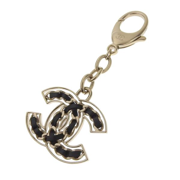 CHANEL（シャネル） バッグチャーム キーホルダー ブラック ゴールド