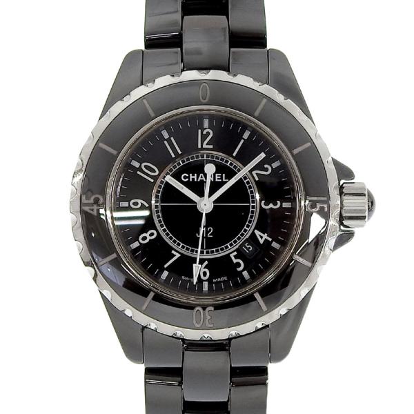 シャネル CHANEL J12 レディース クォーツ 腕時計 SS セラミック ブラック文字盤 H0682 中古 新入荷 CH0860 J12 シャネル CHANEL レディース クォーツ 腕時計 SS セラミック