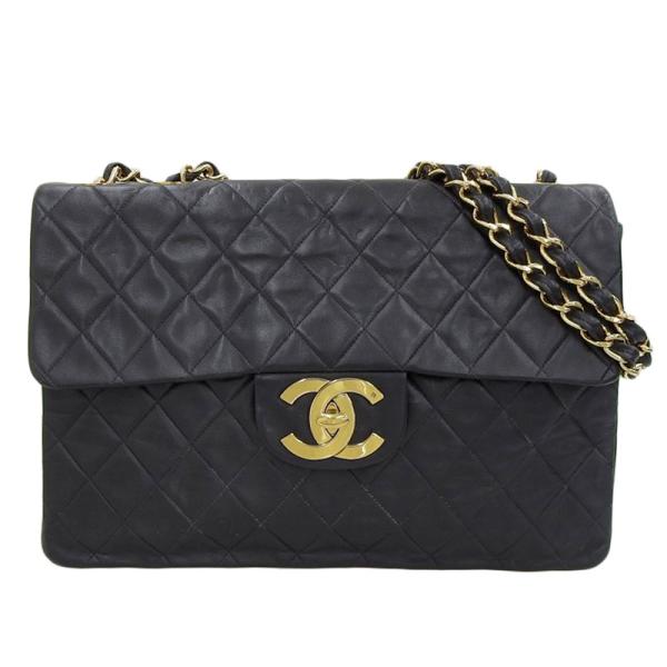 シャネル CHANEL デカマトラッセ 34 ココマーク ショルダーバッグ チェーンショルダー ラムスキン ブラックA01094 中古 新入荷 CH0882 ronde_ch0882