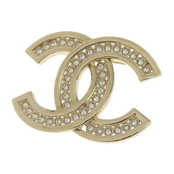CHANEL（シャネル） ブローチ ココマーク ラインストーン GP ゴールド