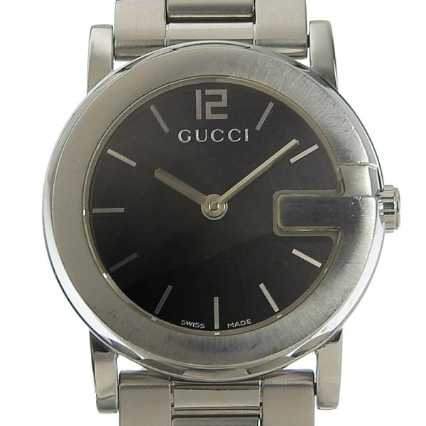 GUCCI グッチ Gラウンド レディース クォーツ 腕時計 SS