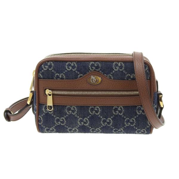 グッチ GUCCI オフィディア ショルダーバッグ ミニバッグ GGジャカードデニム ブルー ブラウン 517350 美品 新入荷 GU0336 GUCCI（グッチ） オフィディア ショルダーバッグ ミニバッグ GGジャ