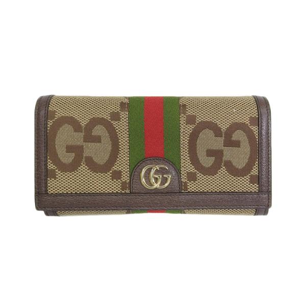 グッチ GUCCI ジャンボGG コンチネンタルウォレット 長財布 ブラウン GG グッチ GUCCI ジャンボGG コンチネンタルウォレット 長財布