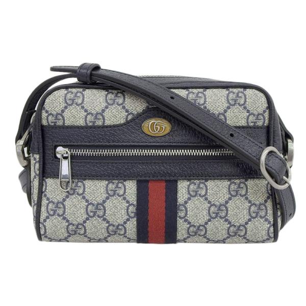 グッチ GUCCI オフィディア ショルダーバッグ ミニバッグ GGスプリーム ベージュ ネイビー 517350 美品 新入荷 GU0479 GUCCI（グッチ） オフィディア ショルダーバッグ ミニバッグ GG