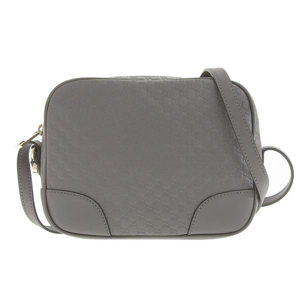 グッチ　2way ショルダーバッグ　マイクロシマ　ハンドバッグ　グレー　レザー GUCCI マイクログッチ シマレザー 2way ハンドバッグ グレー