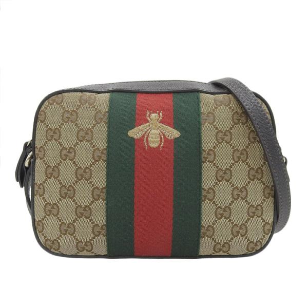 グッチ GUCCI ショルダーバッグ 斜め掛けショルダー GGキャンバス/レザー ベージュ/ブラウン BEE 蜂 412008 中古 新入荷 GU0551 GUCCI（グッチ） ショルダーバッグ 斜め掛けショルダー GGキャンバス