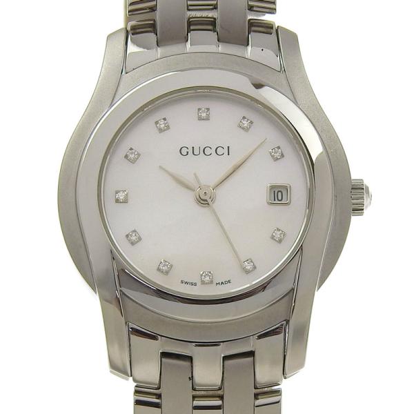 GUCCI グッチ レディース クォーツ 腕時計 11Pダイヤ SS シェル