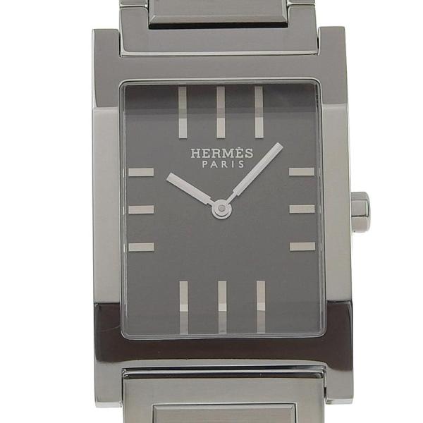 HERMES（エルメス） タンデム メンズ クォーツ 腕時計 SS ブラック文字
