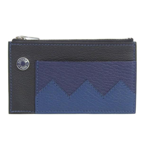 HERMES ネイビー ケース 小銭入れ HERMES（エルメス） クロコダイル コインケース カードケース レザー