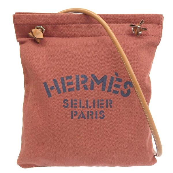 エルメス HERMES サックアリーヌ ショルダーバッグ トワルシェブロン/スイフト レッド系 A刻印 2017年 中古 新入荷 HE0922 HERMES（エルメス） サックアリーヌ ショルダーバッグ トワル