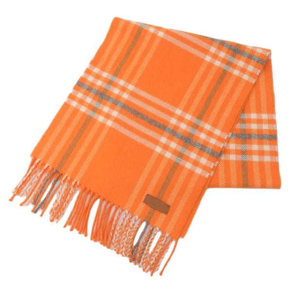 HERMES エルメス マフラー カシミヤ オレンジ 中古 新入荷 HE1036