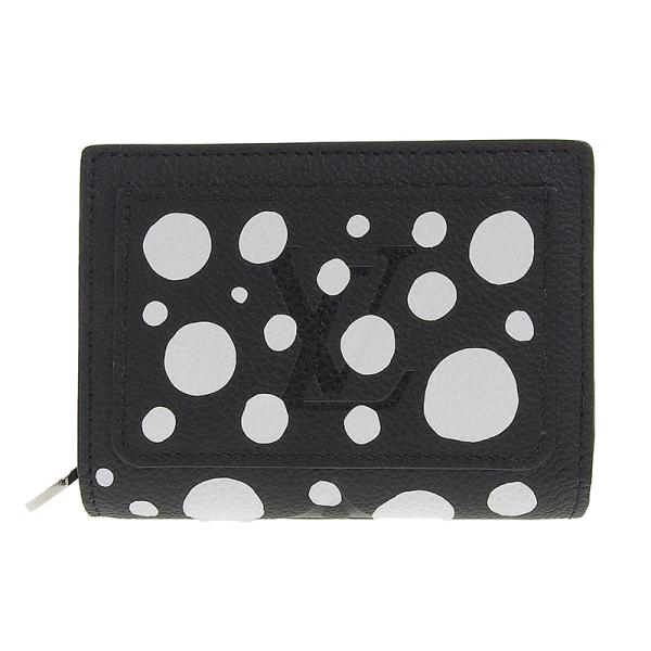 ルイヴィトン LOUIS VUITTON モノグラム アンプラント ポルトフォイユ クレア ノワール ブロン 草間彌生 M81907 美品 新入荷 LV1376 ronde_lv1376