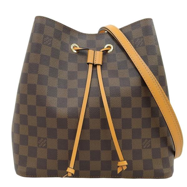 ルイヴィトン LOUIS VUITTON ダミエ ネオノエ ショルダーバッグ 巾着バッグ エベヌ サフラン N40213 中古 新入荷 LV1485 LOUIS VUITTON（ルイ・ヴィトン） ダミエ ネオノエ ショルダーバッグ