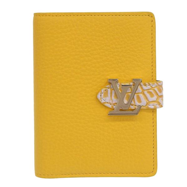 ルイヴィトン LOUIS VUITTON ヴェルティカルウォレット 二つ折り財布 トリヨン/クロコ イエロー 中古 新入荷 LV1815 ronde_lv1815
