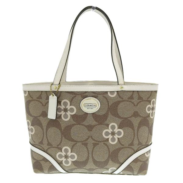 COACH（コーチ） シグネチャー クローバー トートバッグ PVC レザー