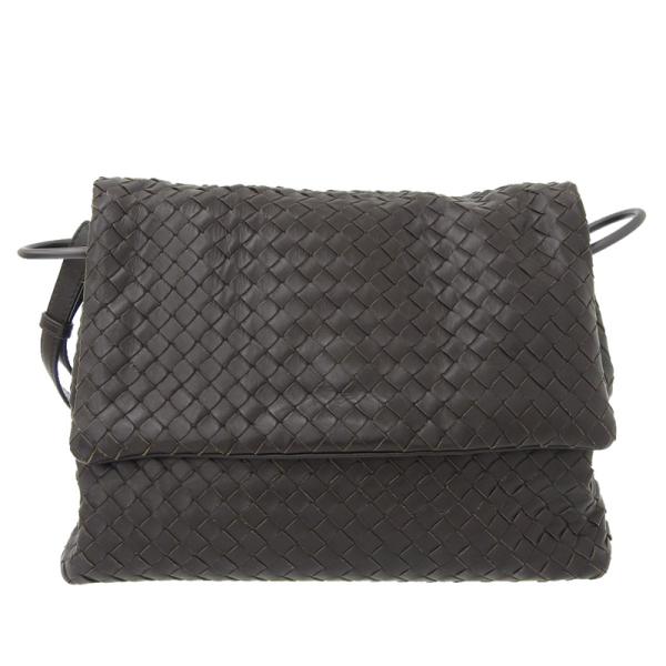 Bottega Venetaブラウン　レザー バッグ 希少 BOTTEGA VENETA イントレチャート ショルダーバッグ ブラウン