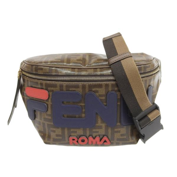 フェンディ フィラ ボディバッグ ウエスト 鞄 7VA434 A5 N7 ズッカ