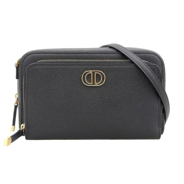 ディオール CHRISTIAN DIOR カロ ショルダーバッグ レザー ブラック S7431UBAE 中古 新入荷 OB1899 Christian Dior（クリスチャン・ディオール） ディオール カロ