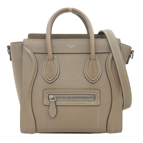 美品 ラゲージ ショッパー バッグ CELINE（セリーヌ） ラゲージ ナノショッパー 2WAYバッグ ハンドバッグ