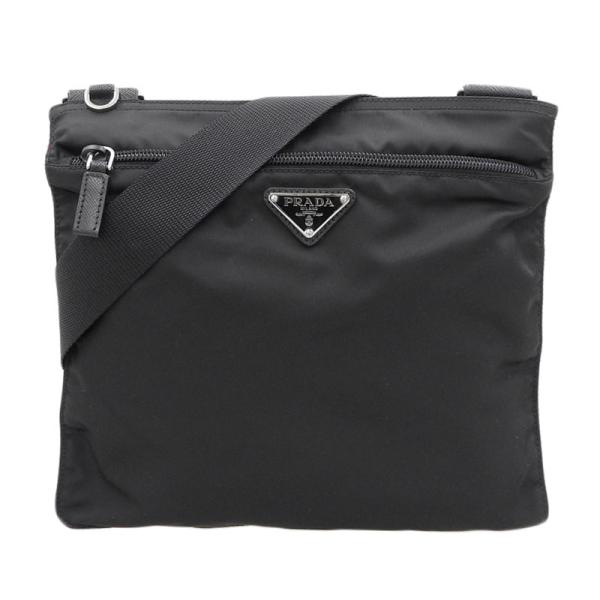 プラダ PRADA ショルダーバッグ 斜め掛けショルダー テスート ナイロン/レザー ブラック 1BH978 中古 新入荷 OB2169 PRADA（プラダ） ショルダーバッグ 斜め掛けショルダー テスート