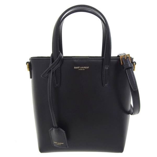 サンローラン SAINT LAURENT ミニトイショッピング 2WAYバッグ ショルダーバッグ ハンドバッグ レザー ブラック 773995 美品 新入荷 OB2391 SAINT LAURENT サンローラン ミニトイショッピング 2WAYバッグ