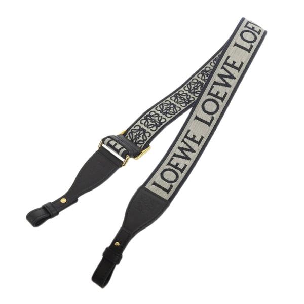 LOEWE（ロエベ） ショルダーストラップ アナグラム キャンバス レザー