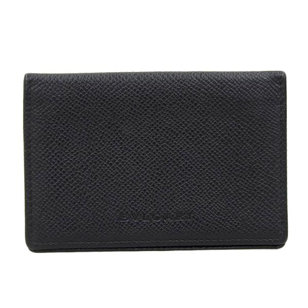 BVLGARI（ブルガリ） カードケース 名刺入れ レザー ブラック 中古 新