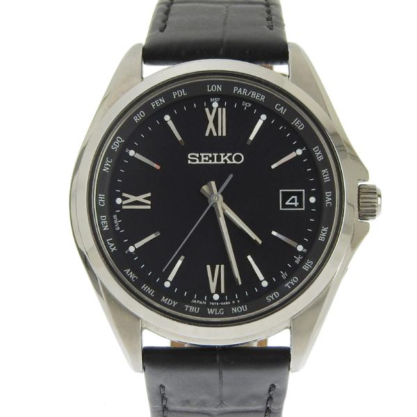 SEIKOセイコーソーラー腕時計　男性用 SEIKO（セイコー） ワールドタイム メンズ ソーラー電波 腕時計
