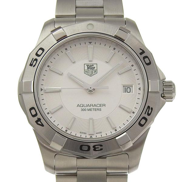 タグホイヤー TAG HEUER アクアレーサー メンズ クォーツ 腕時計 SS ホワイト文字盤 WAP1111 中古 新入荷 OW0455 アクアレーサー タグホイヤー TAG HEUER メンズ クォーツ 腕時計 SS