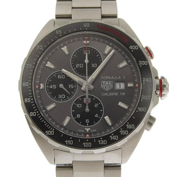 タグホイヤー TAG HEUER フォーミュラ1 クロノグラフ メンズ 自動巻き 腕時計 SS グレー文字盤 CAZ2012 中古 新入荷 OW0487 フォーミュラ1 タグホイヤー TAG HEUER クロノグラフ メンズ 自動巻き
