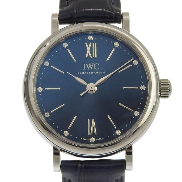アイ・ダブリュー・シー IWC 時計 ポートフィノ メンズ 自動巻き 腕時計 12Pダイヤモンド SS/革 ブルー文字盤 IW357412 中古 新入荷 OW0490 ポートフィノ アイ・ダブリュー・シー IWC 時計 メンズ 自動巻き