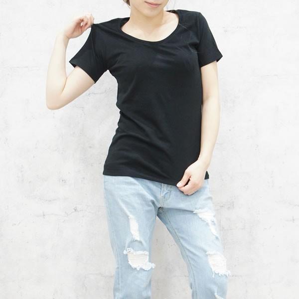 セール Tシャツ レディース 無地 Tシャツ 半袖 カジュアル カットソー シンプル 白 黒 S M L ネコポス可 B136 黒い服専門店ロンデルブラック 通販 Yahoo ショッピング