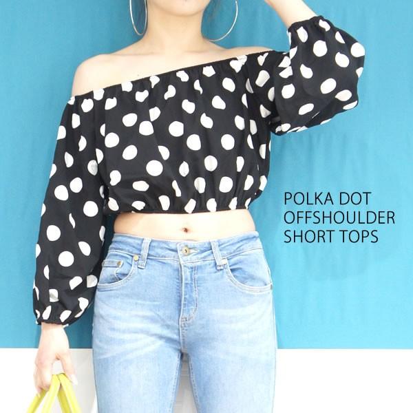 セール ネコポス送料無料 水玉 トップス 黒 レディース ドット柄 ドット トップス 七分袖 水玉柄 コーデ おしゃれ ネコポス可 B136 黒い服専門店ロンデルブラック 通販 Yahoo ショッピング