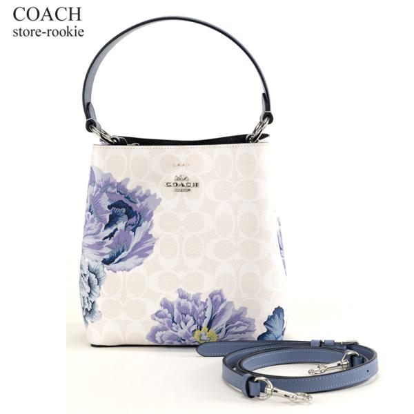 コーチ Coach ショルダーバッグ 6024 アウトレット レディース カフェ ファセット シグネチャー プリント スモール バケット 花柄 チョーク ペリウィンクル Coach597 Store Rookie 通販 Yahoo ショッピング