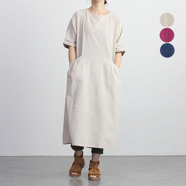 半袖ワンピース 春夏 ナチュラル コットン ロングワンピース ゆったり Can726 ナチュラル服room 通販 Yahoo ショッピング
