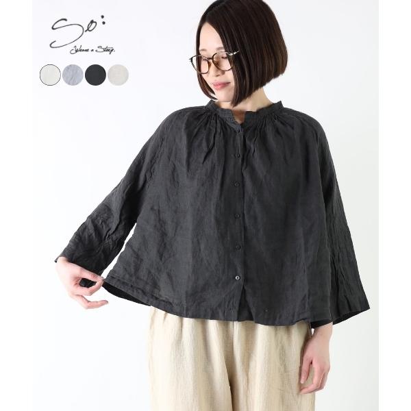 新品　かぐれ　リネンスモックブラウス かぐれ｜リネンスモックブラウス | Rakuten Fashion(楽天