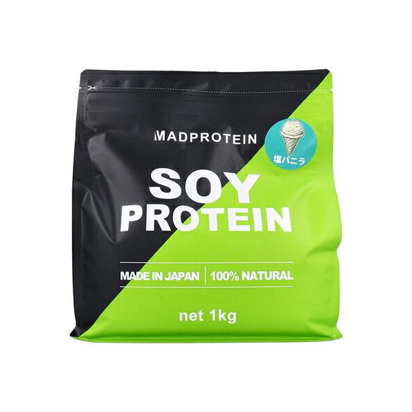 マッドプロテインシリーズ ソイプロテイン 塩バニラ 1Kg トレーニング 筋肉増量 ゴールデンタイム