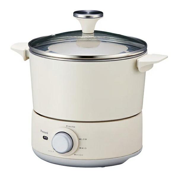 なべの内側に計量に便利な目盛り付き。油はねを軽減する保護カバー付きです。付属のフォークを油はね保護カバーの凹部に立てかけることも可能。WARM〜HIGHまで温度調節が可能。なべの内側に施したセラミックコーティングで、焦げつきにくく、お手入れ...