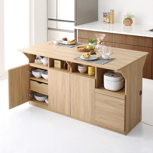 キッチンカウンター 幅150cm ホワイト 日本製 完成品 roomnext_qiu-500047838