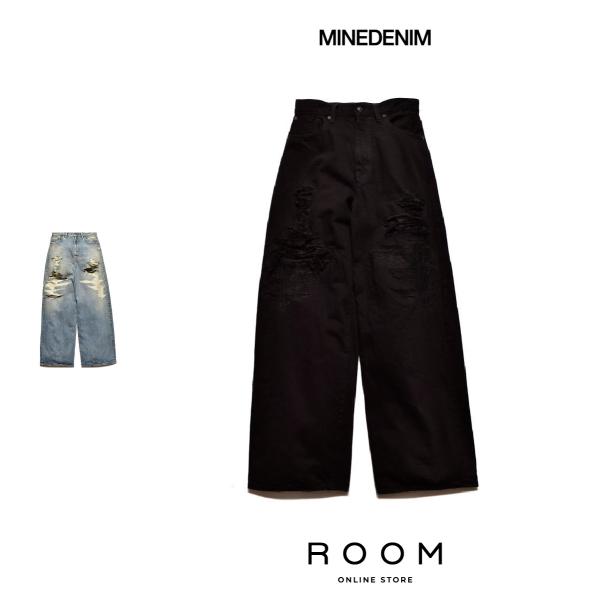 MINEDENIM / ボトム/--/コットン/BLK MINEDENIM（マインデニム） 【全2色】 NE.Wide 5pocket 2404-1001