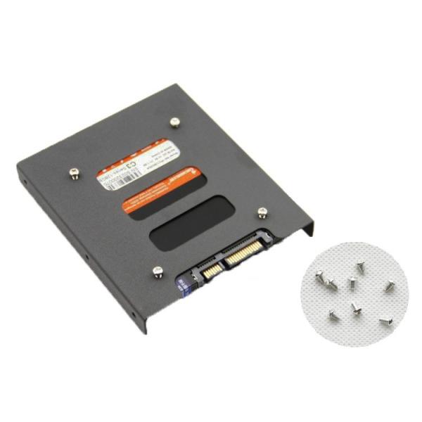 2.5インチの　ＳＳＤやＨＤＤを3.5インチベイに変換するブラケット/マウンターです。サイズ：101x120x15mm 厚さ：2mm付属：取付ビス８本輸送時にできた傷・汚れあります。また曲がりもありますので修正してご使用ください。(手で修正...