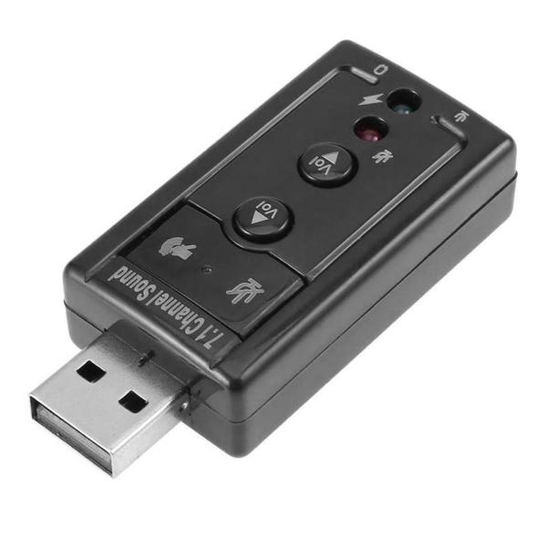 USBポートに接続して使用するサウンドカードアダプタです。ドライバー不要(XPSP3以降）USB接続するだけで迫力のバーチャル7.1chサラウンドが楽しめます。win8でも動作確認済みです。意外に大きすぎるくらいの音量です。パッケージは変更...
